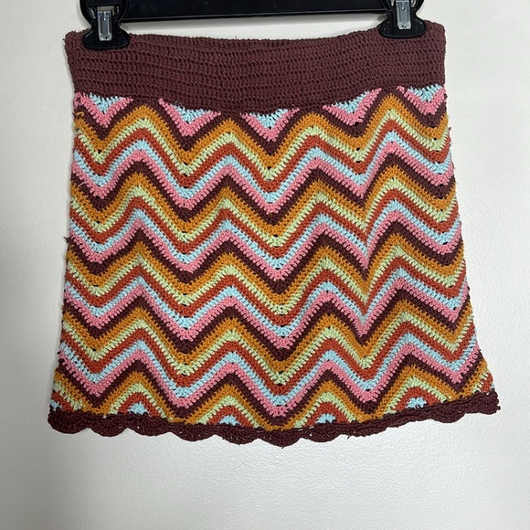 Forever 21 | Crochet Knit Mini Skirt | Popular Hard To Find Skirt Hippie Boho S - Picture 5 of 9